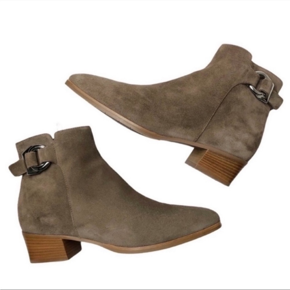 Aquatalia Faria Suede Leather Weatherproof Booties Sz 11 — image 6 of 8